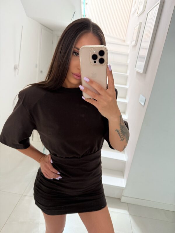 Mini Dress “Bitter Chocolate” – Modern Minimalism