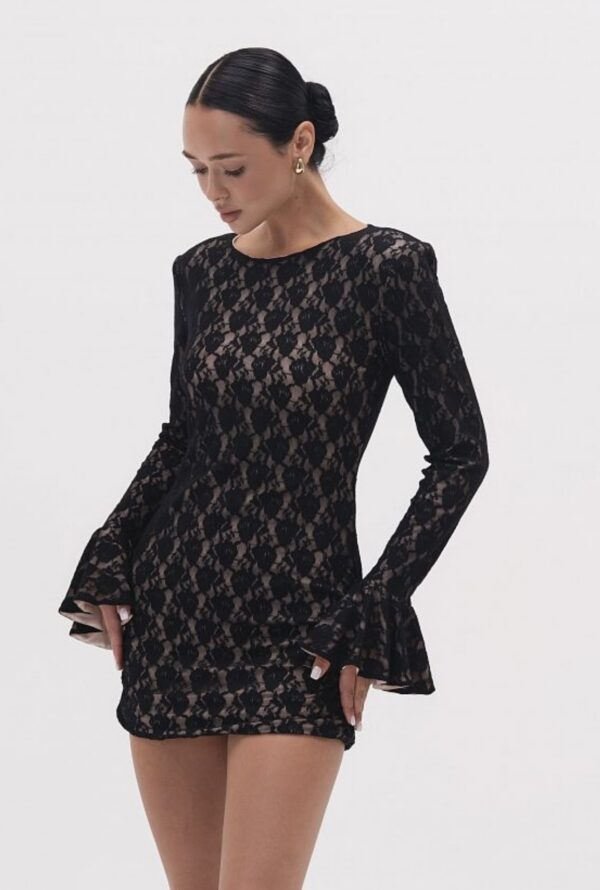 Sukienka Koronkowa Czarna